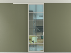 Перегородка Формато вдоль стены на потолок 1 створка