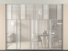 Перегородка Mosaic внутри проёма скрытое крепление в потолок 4 створки