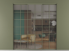 Перегородка Формато внутри проёма 3 створки