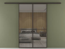 Перегородка Formato вдоль стены 2 створки