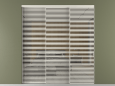 Перегородка Formato внутри проёма 3 створки с синхронным механизмом