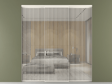 Перегородка Formato внутри проёма 3 створки