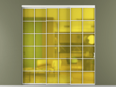 Перегородка Формато внутри проёма 3 створки с синхронным механизмом