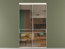 Перегородка Formato внутри проёма 2 створки