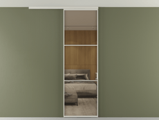 Перегородка Formato вдоль стены на потолок 1 створка