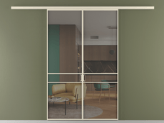 Перегородка Formato вдоль стены 2 створки