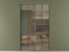 Перегородка Formato внутри проёма 2 створки