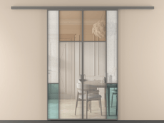 Перегородка Mosaic вдоль стены 2 створки