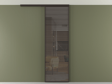 Перегородка Formato вдоль стены на потолок 1 створка