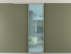 Перегородка Формато вдоль стены на потолок 1 створка