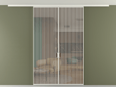 Перегородка Formato вдоль стены на потолок 2 створки