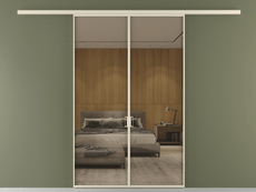 Перегородка Formato вдоль стены 2 створки