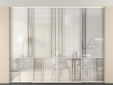 Перегородка Mosaic внутри проёма скрытое крепление в потолок 4 створки