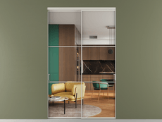 Перегородка Formato внутри проёма 2 створки