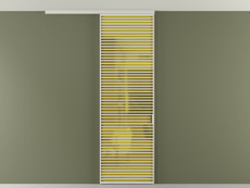 Перегородка Формато вдоль стены на потолок 1 створка