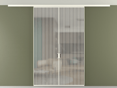 Перегородка Formato вдоль стены на потолок 2 створки