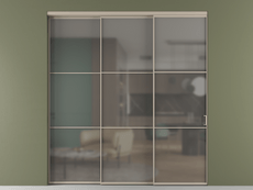 Перегородка Formato внутри проёма 3 створки с синхронным механизмом