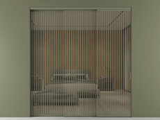 Перегородка Formato внутри проёма 3 створки с синхронным механизмом