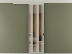 Перегородка Formato вдоль стены на потолок 1 створка