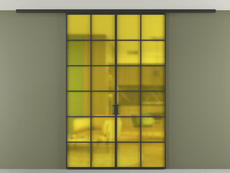 Перегородка Формато вдоль стены на потолок 2 створки