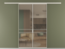 Перегородка Formato вдоль стены 2 створки