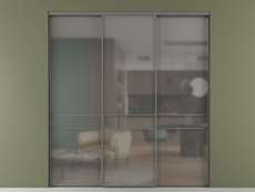 Перегородка Formato внутри проёма 3 створки