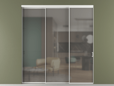 Перегородка Формато внутри проёма 3 створки с синхронным механизмом