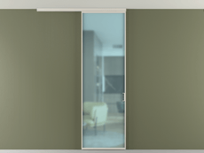 Перегородка Formato вдоль стены на потолок 1 створка