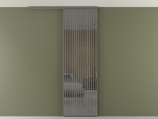 Перегородка Formato вдоль стены на потолок 1 створка