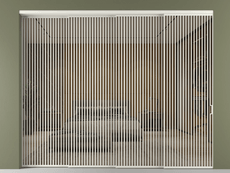 Перегородка Formato внутри проёма 4 створки с синхронным механизмом