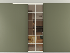 Перегородка Formato вдоль стены на потолок 1 створка