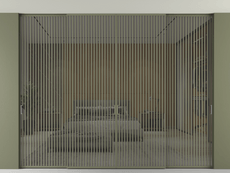 Перегородка Formato внутри проёма скрытое крепление в потолок 4 створки