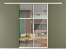 Перегородка Formato вдоль стены 2 створки