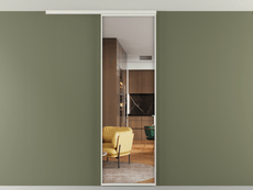 Перегородка Формато вдоль стены на потолок 1 створка