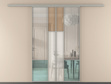 Перегородка Мозаик вдоль стены 2 створки