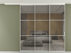 Перегородка Formato вдоль стены на потолок 3 створки с синхронным механизмом