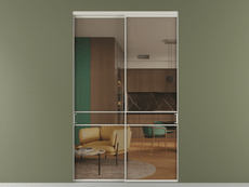 Перегородка Формато внутри проёма 2 створки