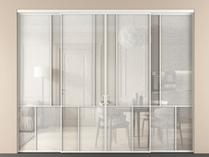 Перегородка Mosaic внутри проёма 4 створки