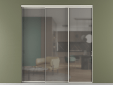 Перегородка Formato внутри проёма 3 створки с синхронным механизмом