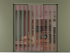 Перегородка Formato внутри проёма 3 створки