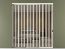 Перегородка Formato внутри проёма 3 створки с синхронным механизмом