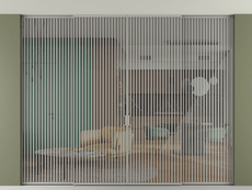 Перегородка Формато внутри проёма скрытое крепление в потолок 4 створки