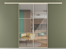 Перегородка Formato вдоль стены 2 створки