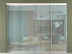 Перегородка Formato внутри проёма 4 створки с синхронным механизмом