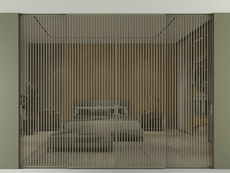 Перегородка Formato внутри проёма скрытое крепление в потолок 4 створки