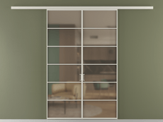 Перегородка Formato вдоль стены 2 створки