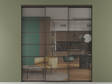 Перегородка Formato внутри проёма 3 створки