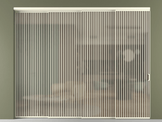 Перегородка Formato внутри проёма 4 створки с синхронным механизмом