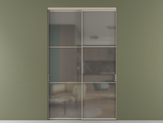 Перегородка Formato внутри проёма 2 створки