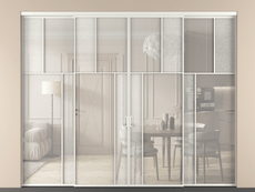 Перегородка Mosaic внутри проёма 4 створки